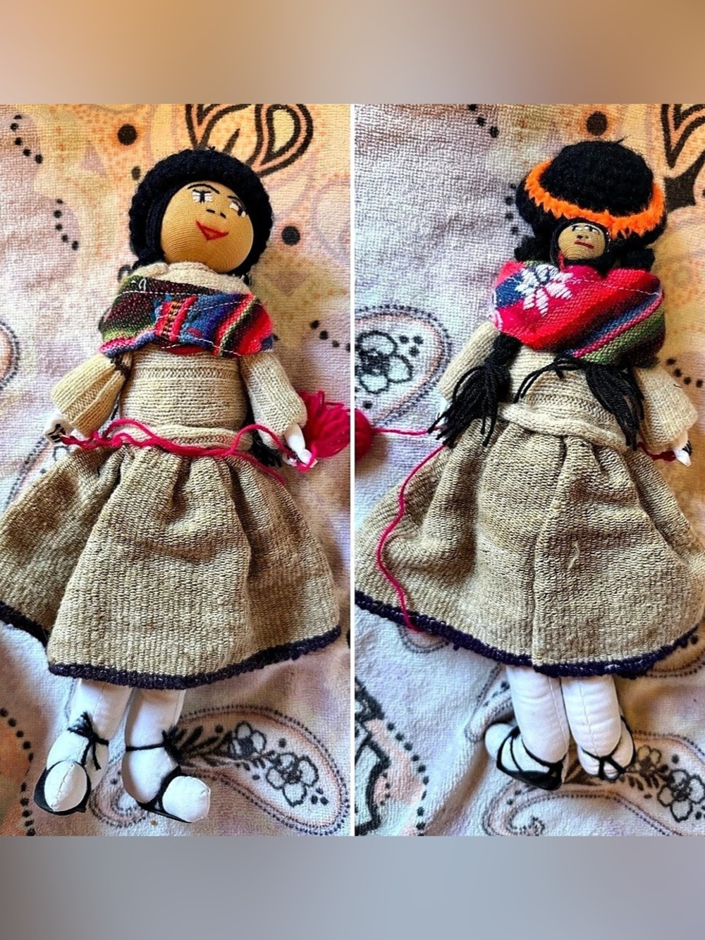 Handmade-Style Folk Doll Mamma with baby